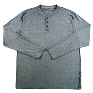Free Fly Henley Shirt Mens XXL Heathered Green Bamboo Flex Long Sleeve Stretch
